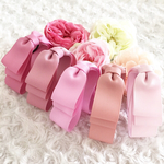 pink！pink！pink！シルエットもかわいい♡リボンヘアゴム