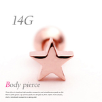 14G ボディピアス 星 極小ホシの軟骨ピアス 小ぶりスター TBP104 PG