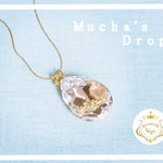 Mucha's Drop 〜大粒スワロフスキーのミュシャ風ネックレス〜