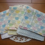 ガーゼハンカチ*プチタオル*3枚セット*ぞうさん