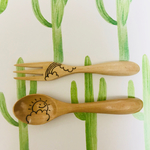 ウッドバーニング☆晴れ晴れカトラリー☆名入れ