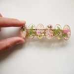 押し花のバレッタ∞ピンク