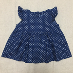 ネイビー×ホワイト ドット柄ワンピース