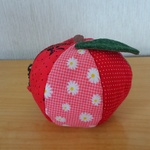 リンゴの ころりん ポーチ (パッチワーク手作り)