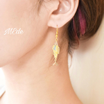 ゆらゆらしっぽのお魚ピアス mini ＊yellow