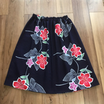 浴衣リメイクスカート赤ピンク花