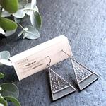 レトロガラスのゆらめくピアス triangle