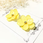 夏❁黄色の紫陽花 フラワーピアス