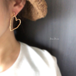 いびつ♡ハート ピアス / イヤリング 小