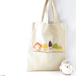 きのこ刺繍バッグ＊内側もきのこ♪