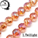 SALE■AAAグレード 1.トワイライトLB クリスタルガラス【14mm 6個入り】キラキラ宝石みたい♪ ファセットカット サンキャッチャー ラウンドカット 不思議な輝き ビーズ【森の雑貨屋さん】
