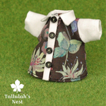 Liberty Black Floral 半袖シャツ：オビツ11サイズ
