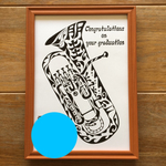ユーフォニアムや他の楽器でも(^-^)名前を入れた絵のオーダーメイド！