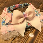 犬・猫27～31　cocoちゃんタックリボンチョーカー　薔薇・リボン・姫