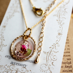 サークル☆ピンクのお花のネックレス