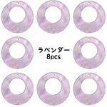 【送料無料】シェルサークルパーツ＊ラベンダー8個