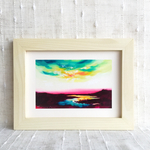 ○ 油絵・フレーム付き ○ -Newzealand - lake&sky 01 -