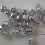 4mm  silver*gray ファイヤーポリッシュ チェコビーズ 40個