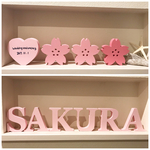 fuafuafua様専用ページ♡ウッドオブジェ  アルファベット 桜 ウェルカムスペース 結婚式 置物 木製