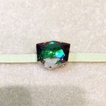 初セール‼️スワロフスキー 帯留 グリーン 金具シルバー