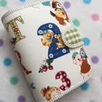 レトロ＊happy baby♡アルファベットの A6ノート用カバー