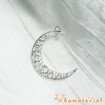 ＊三日月スカシチャーム＊　シルバー　５個　[CH-0004S]