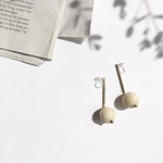 rattan ball earring