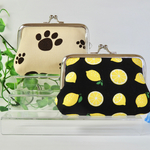 【送料無料】可愛い角型がま口 レモン