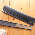 1266　馬革の婦人扇子ケース　ブラック