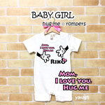 ☆MOUES HAND☆シリーズ  girl's ♡hug me ロンパース