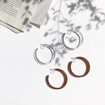 clear color big hoop earring