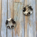再販6【ビーズ】monochrome flower paint beads.
