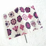 ≪再販≫ レトロなお花模様のブックカバー(文庫本size)