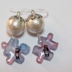 ゆらゆら♪パンダのパズルピアス