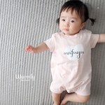 名前入り★ハート ロンパース〔ピンク〕
