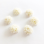 「1895」パール フラワー 花 ワッペン ✴︎2個セット フラワー 花  カボション パーツ　/ シャーベット　くすみ