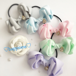ホイップリボンのヘアゴム②♡アイスカラー(グレー、ブルー、ピンク、グリーン、パープル)