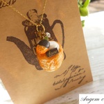 Angem CAFE☕チョコがけオランジェットのパンケーキネックレス