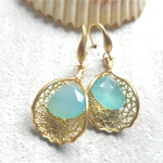 Sea fan with Aqua Chalcedony