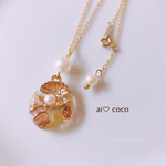 【送料無料】金運メモリーオイル入りオルゴナイト リッチネックレス