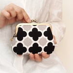 コンパクトな親子がま口財布　モロッカングレー