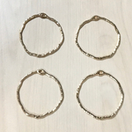 GOLD RING HOOP FLAME CREAM 