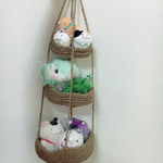 ぬいぐるみ置きB 三連カゴ ぬいぐるみ入れ バスケット