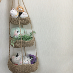 ぬいぐるみ置きA 三連カゴ ぬいぐるみ入れ バスケット