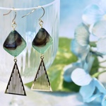 チョコミントライアングル!!イヤリング・ピアス