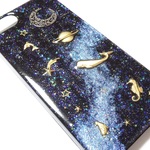 ＜iPhonr5/5S用＞☆宇宙遊泳～海の動物～iPhoneケースカバー☆