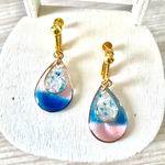 🆕しずくのイヤリング ブルー×ピンク A