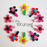 ♡NEWカラー入荷♡　ベビー＆キッズ　お花のヘアクリップ２個セット