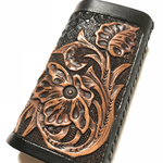 【送料無料】gloケース②   本革　カービング