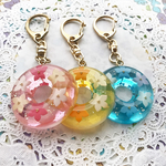 選べる3カラー☆flowerリースゼリーのキーホルダー